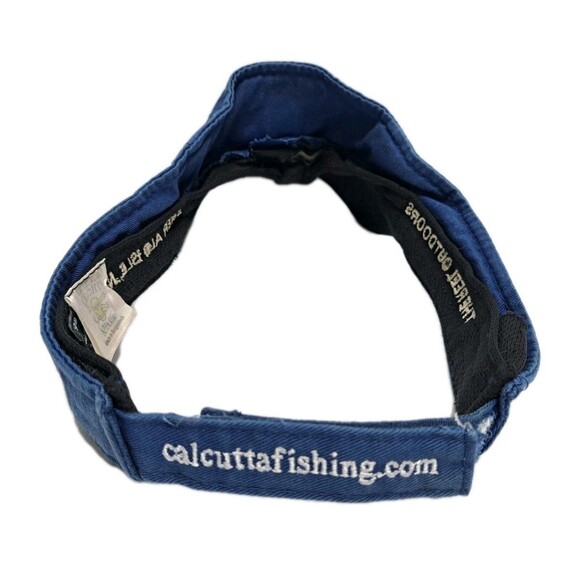 Calcutta Fishing Visor Skull Crossbones Adjustable Hat Cap Emerald Isle Carolina - Picture 3 of 6